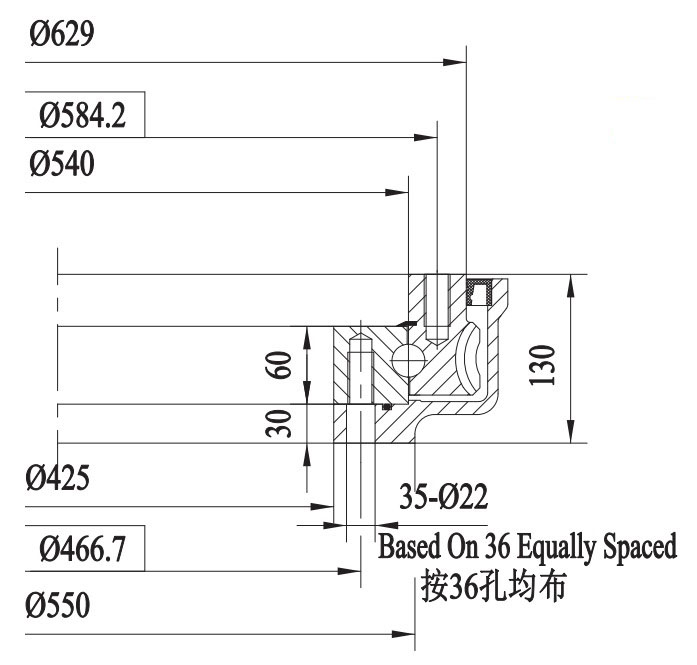 FWA Series FWA21-2 Slewing Drive Reducer Slewing Drive for Excavator Accessories