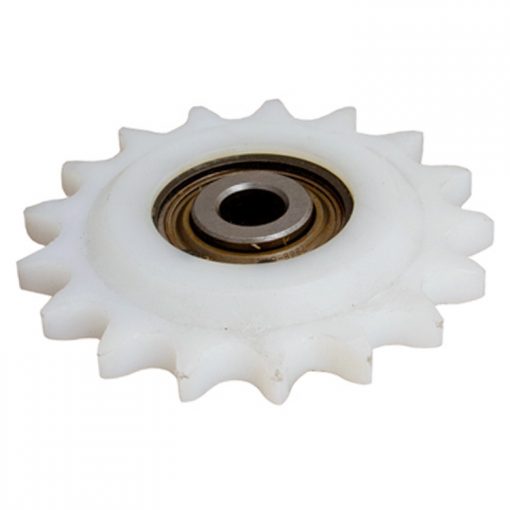 Stainless Steel and Food-Grade Nylon Ball Bearing Idler Sprockets 1/2 Bore Non-Metallic Customizable for Printing Shops