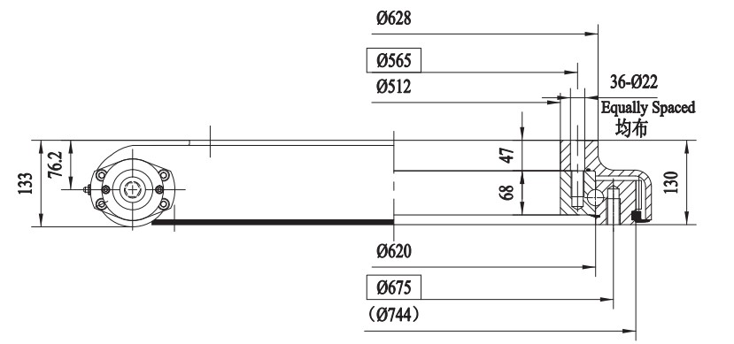 Widely Used Superior Quality FGE Series FGE25 Slewing Drive Gearbox for Excavator Accessories
