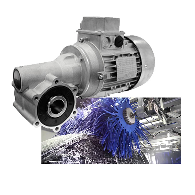 XRV High Torque Low RPM Worm Gear Reducer for Automatic Conveyor Car Wash System Heavy Duty IP67 Waterproof Gearbox With Motor