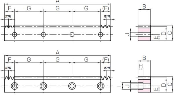 Din6 Precision Cnc Cutting Machine Automatic Sliding Gate Helical Rack Pinion Gear