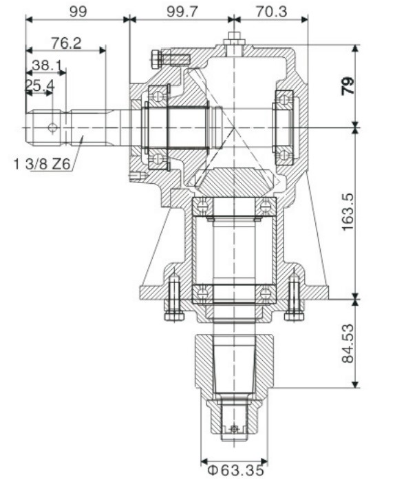 Superior Quality Agricultural Lawn Mower Series Gearbox