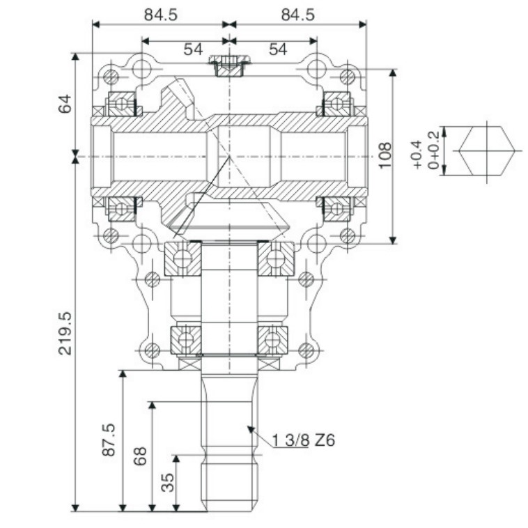 Plastic Agricultural Aluminum Box Series Gearbox Made in China