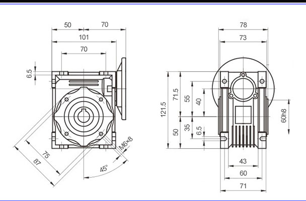 Small Worm Reducer Forward Reverse Gear Box New Design Housing RV025 to 090 for AC Motor ODM Customized Support