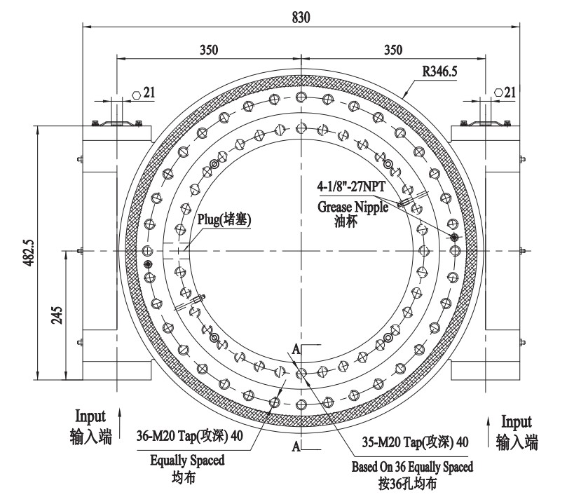 FWA Series FWA21-2 Slewing Drive Reducer Slewing Drive for Excavator Accessories