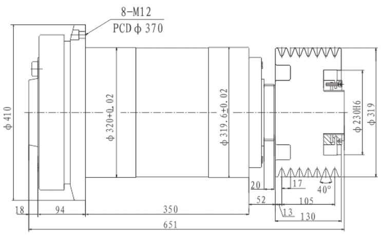 Guaranteed Quality Proper Price 1500rpm Spindle Unit 50KW Spindle Unit for NC Lathe