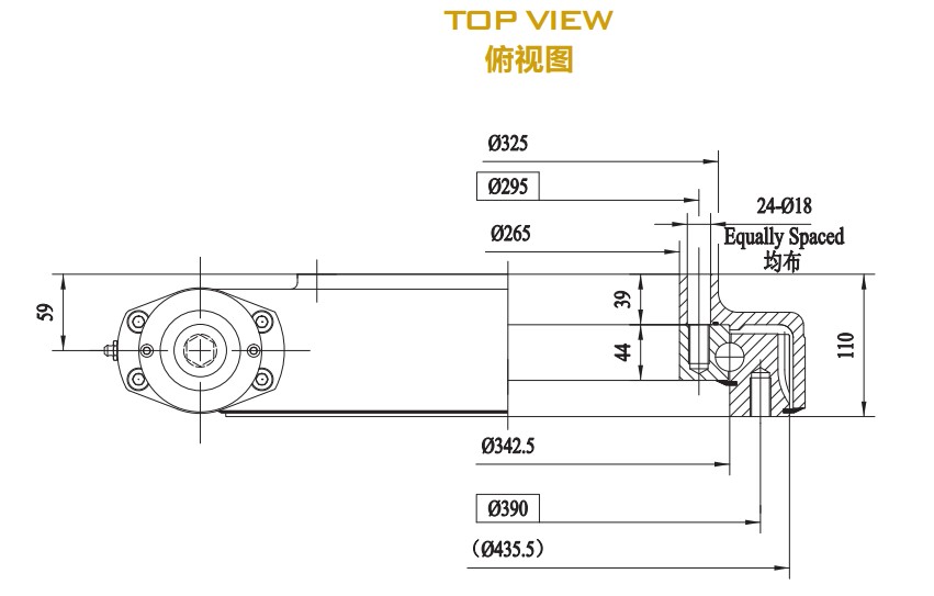 Exquisite Structure Manufacturing FGE Series Slewing Drive FGE14 for Machinery/Vacuum Trucks Industrial Use