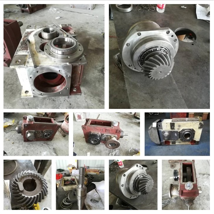 Helical Hypoid Spiral Bevel Gearbox Reducer Speed Reducers for Manufacturing Plant Farms Machinery Repair Shops