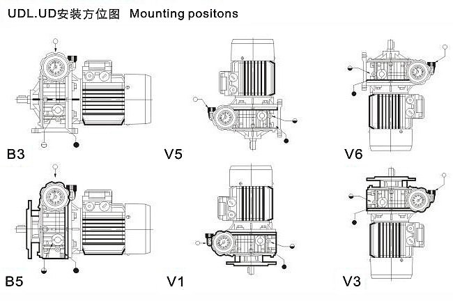 UDL Helical Gearing Mechanical Stepless Variator Reducer Gearbox Drive Power Transmission Small Marine Gearbox Steering Gear Box