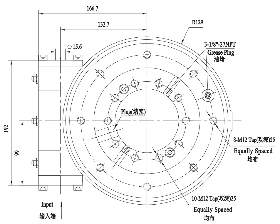Factory Supply Attractive Price FGE Series FGE7 Slewing Drive Gearbox for Satellite Antenna