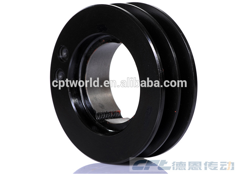 Heavy Duty Iron Phosphate Recovery Snatch Block Pulley Winch 2-Groove V-Belt Pulley in Nylon OEM Customized Support