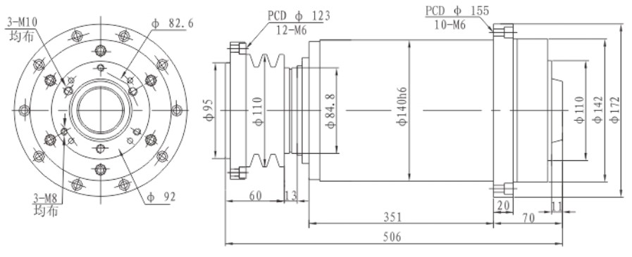 Made in USA Superior Quality High Precision 7.5KW Spindle Unit for NC Lathe
