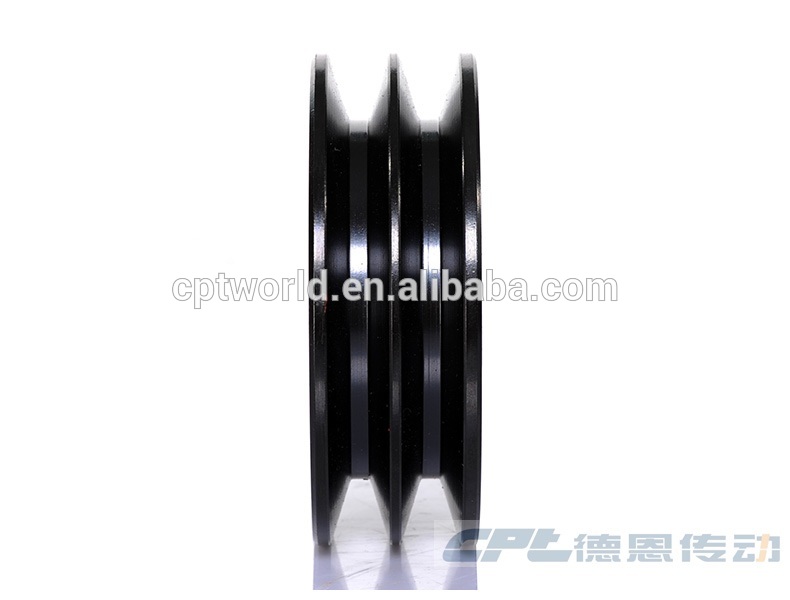 Heavy Duty Iron Phosphate Recovery Snatch Block Pulley Winch 2-Groove V-Belt Pulley in Nylon OEM Customized Support