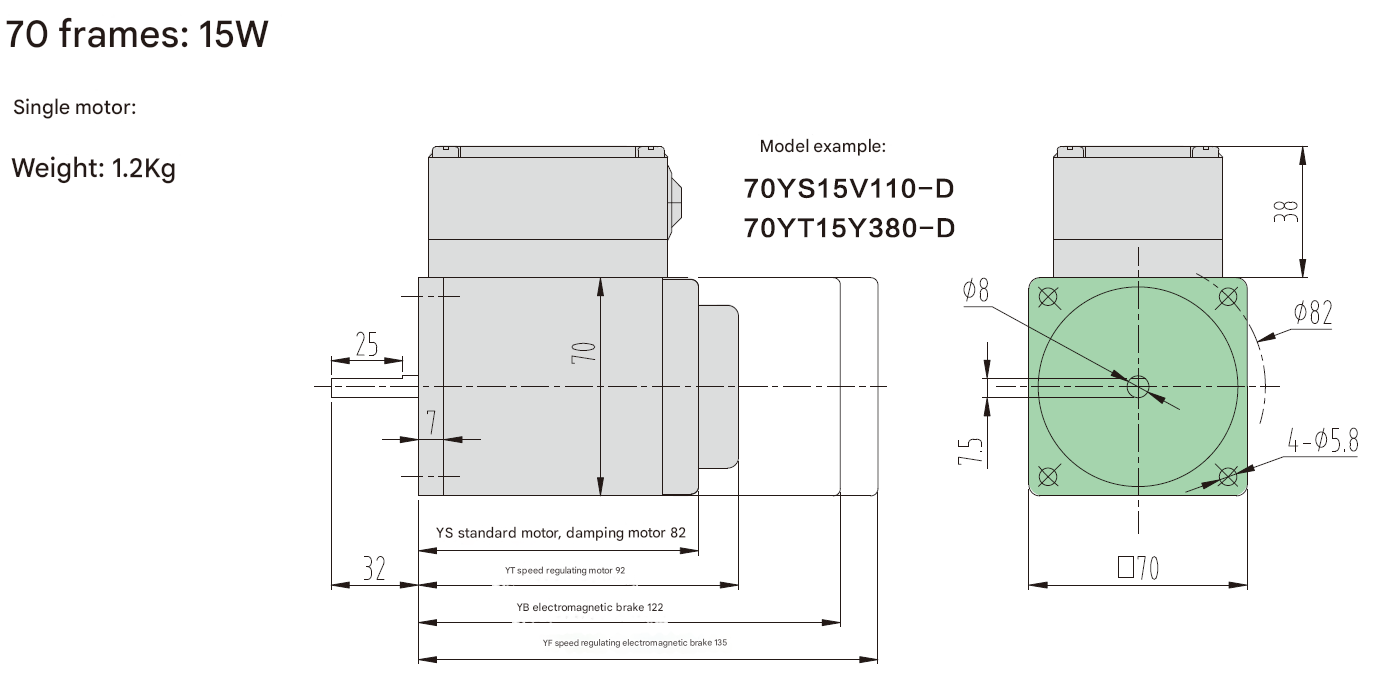 High Torque Low Power Gear Motor Multi-function AC Electric Motor 3-phase Micro Reduction Motor with Reducer