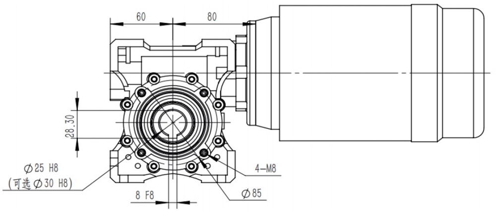 Vf Series Vf30 Vf40 Vf50 Vf63 Vf75 Waterproof Small Worm Gear Speed Reducer Gearbox for Car Washing Machine