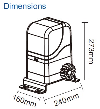 AC220V Reliable Magnetic Self-closing Setting Automatic Sliding Gate Motor Sliding Gate Opener for 300kg Sliding Gate Operator