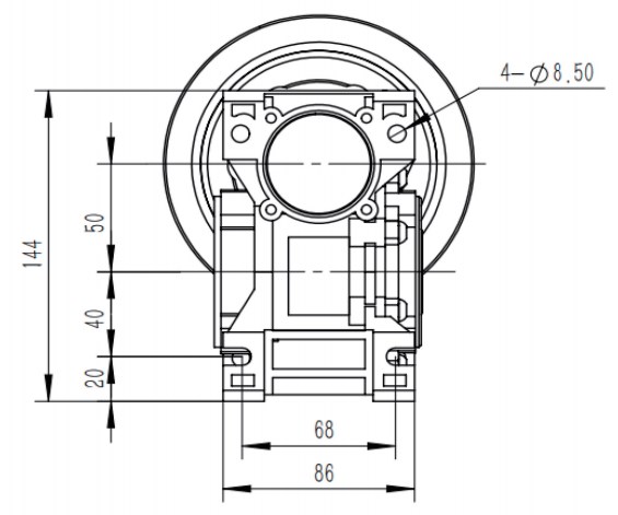 Vf Series Vf30 Vf40 Vf50 Vf63 Vf75 Waterproof Small Worm Gear Speed Reducer Gearbox for Car Washing Machine
