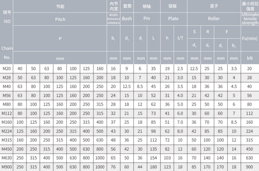 Promotional Various M Series hight quality roller chain plastic Conveyor chains and sprockets in steel and stainless steel
