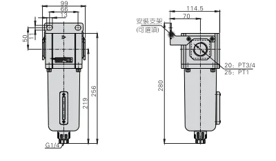 G Series GF600-20/25 Air Source Treatment Unit air drying Filter Pressure Regulator for Compressed Air System