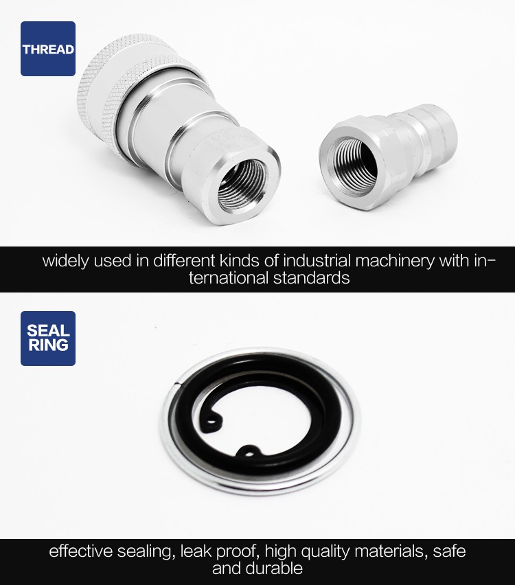 ISO-7241-B 1/2 Inch BSP/NPT Thread Female /male Fluid Quick Disconnect Fittings