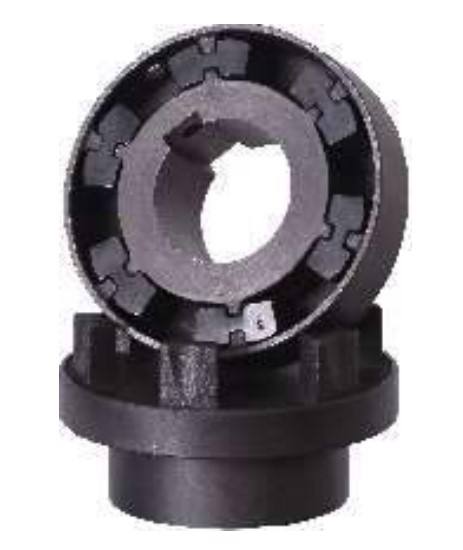 Aluminium H-Type Flexible Shaft Coupling with H Rubber Spider OEM Customizable