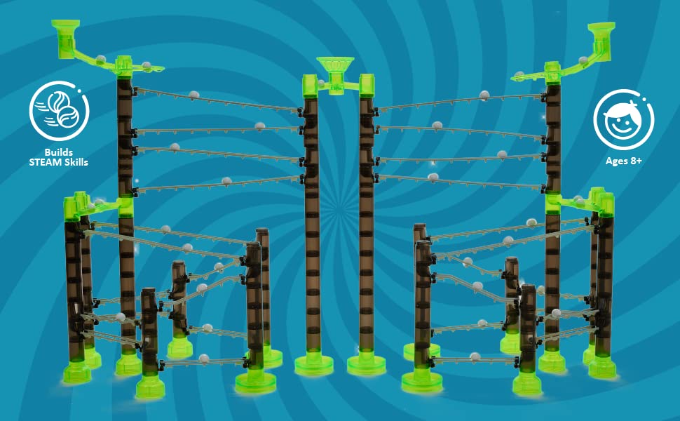Automatic Chain Lift: Marble Run Playset Accessory, Requires 2 AA Batteries (Not Included), Moves Marbles Around Any Marble Run