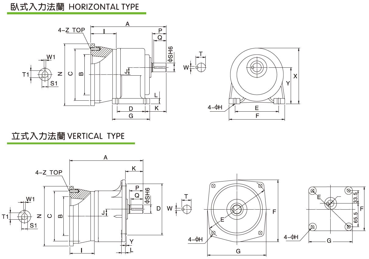 High Torque Speed Gearbox Industrial Transmission Component AC Electric Motor Flange Mount Reducer Withor Motor