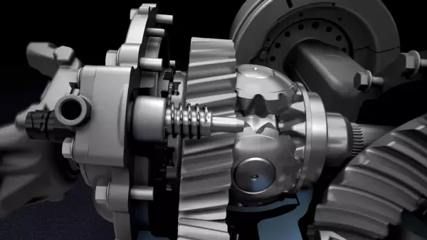 Low Noise 700ATV Front Axle Differential Assembly 1.58kg with Differential Lock Propeller Shafts