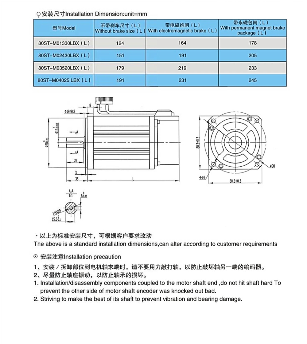 3000w 4kw 4000w 5kw 7kw Electric BLDC Brushless DC Motor 48v 1hp 1kw 2kw 3kw Sg90 Para Industrial Cnc Router Kit Brake