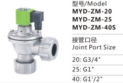 Wholesale Price MYD Series MYD-ZM-25 Stainless Steel Medium-pressure Electromagnetic Pulse Valve