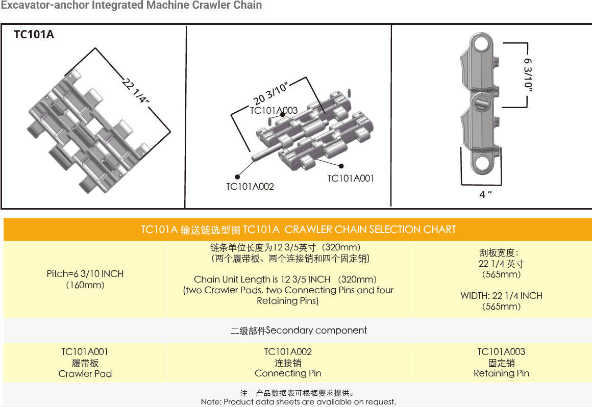 Custom Heavy Duty Drive Mining Chains Sprocket Transmission Apron Feeder Crawler Single Strand Drop Forged Ladder Conveyor Chain