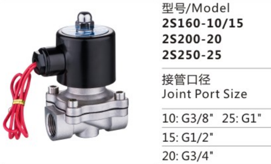 Unique Design Hot Sale 2S200-20 Two-position Two-way Direct Drive-Type Solenlid Valve for Sale