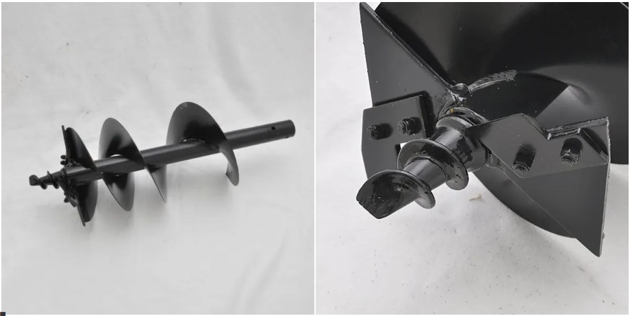 12 Inch Compact Post Hole Auger for Tractor 3 Point Post Hole Diggers with 2 Round Shaft