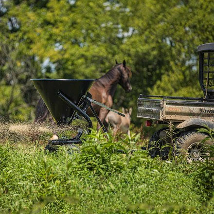 Manual Broadcast Fertilizer Spreader for Garden Lawn
