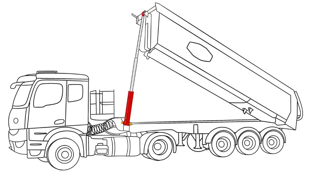 Light Weight Rugged Made Hydraulic Cylinders Mining Industry 3 Stage Telescopic Hydraulic Cylinder for Dump Truck