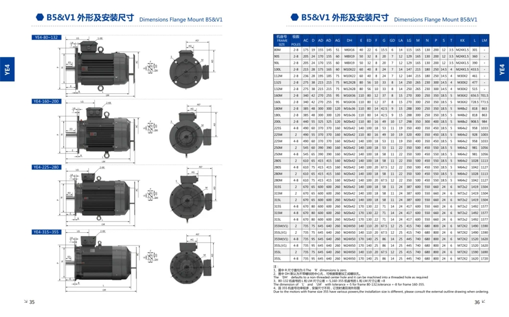 YE4 Series High-Efficiency IE4 Squirrel Cage Three-Phase Induction Motor for Drive Blowers/Compressors
