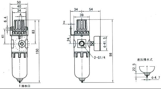 AFR Series AFR1500/2000 Air Source Treatment Unit Pneumatic Parts Air Regulator for Compressed Air System