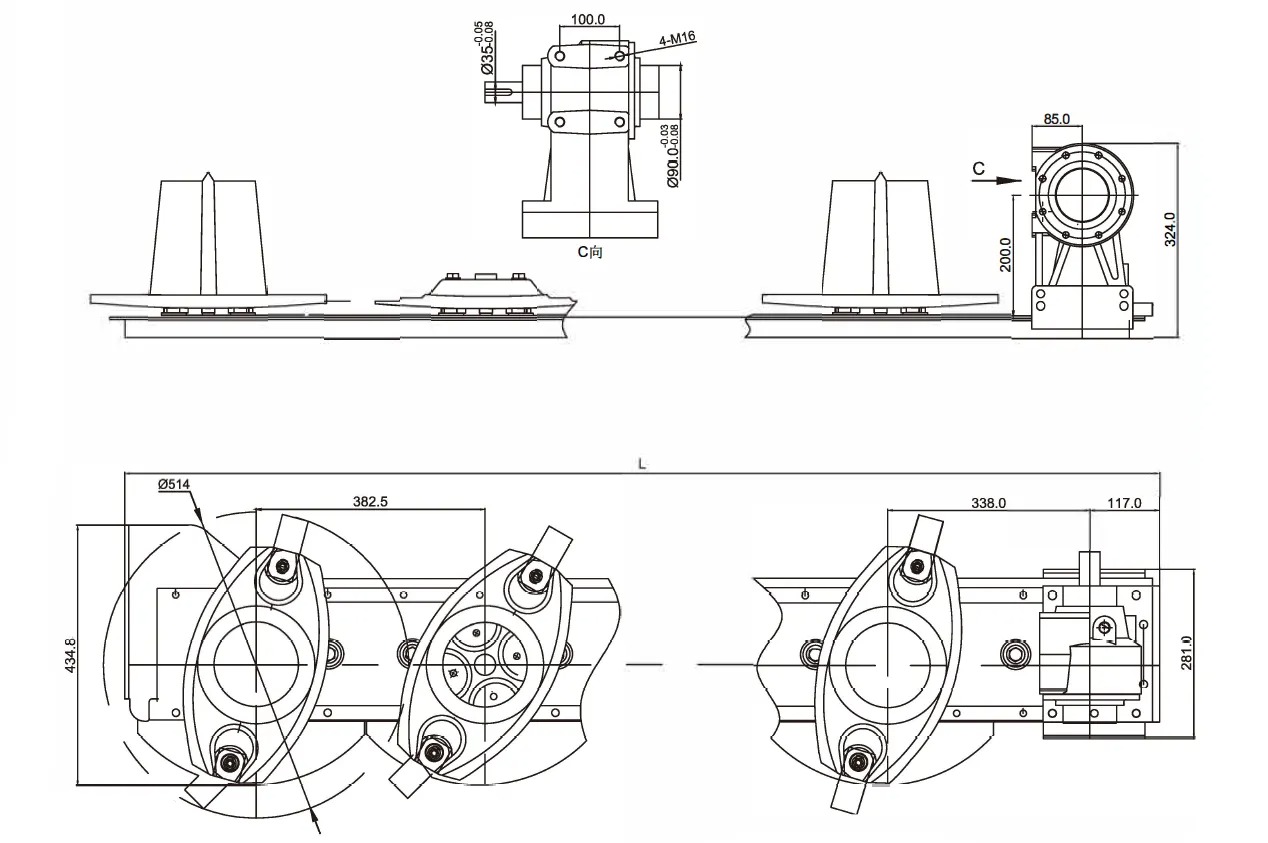 Good Quality 3-Point Hitch Mower Cutter Bar Speed Reducer Tractor-mounted Mower Cutter Bar Gear Drive Gearbox for Disc Mowers