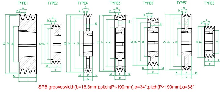 Cone Pulley SPB Electric Pulley for Dc Motor SPB160-03