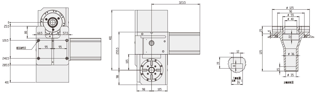 WT-RT125 5 Axis Linkage Machining CNC Machine Center Parts CNC Turntable Rotary Table for CNC Machinery