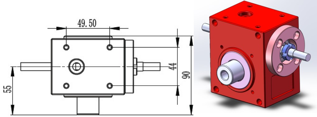 Dual Lead Dual Input Non Standard Gear Motor Reducer Worm Gearbox for Sale 0.06KW 0.09KW 0.12KW 0.18KW 0.25KW 0.37KW