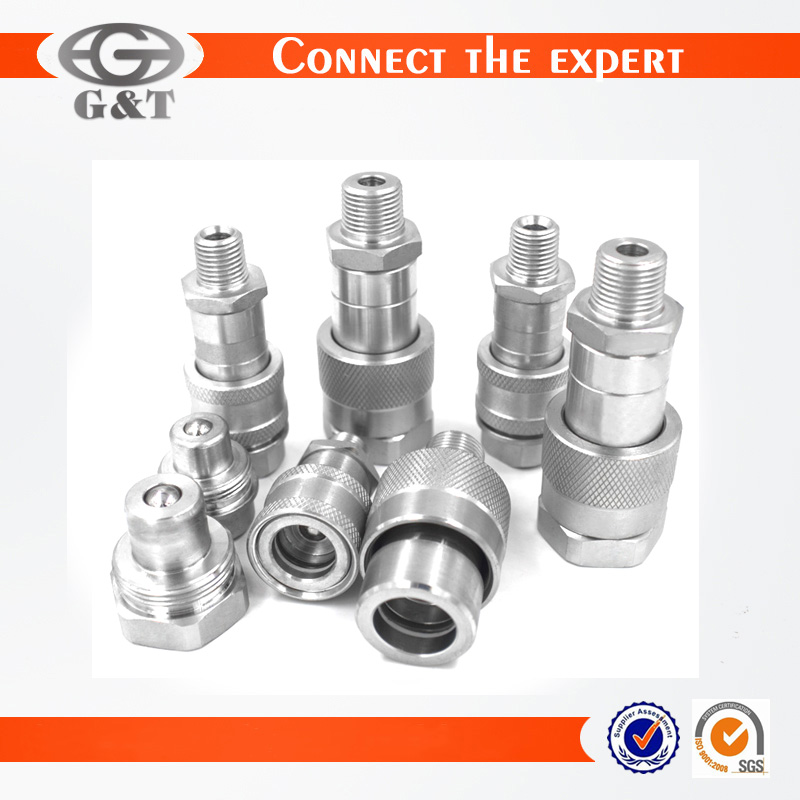 KZE-B 3/8 Inch  Ball Valve  NPT/BSP Threaded  Locked Type 10000PSI/700BAR  High Pressure Hydraulic Disconnect Couplings for Jack