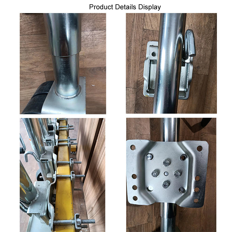 Wholesale Factory Heavy-duty 6/8 Inches Double Wheel Jack RV Jack Yacht Trailer Seamless Tube Trailer Jack