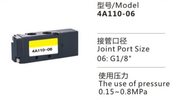 Hot Sale Top Quality 4A100 Series 4A110-06 Pneumatic Control Solenoid Valve for sale