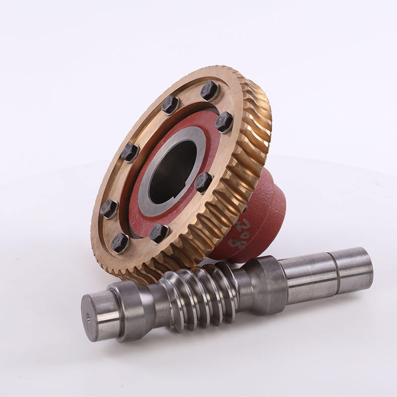 Metric Self-Locking Brass Pinion Slew Drive Wheel Steel Globoid Steering Set for Elevator Hobbing CNC Screw Shaft Worm Gear