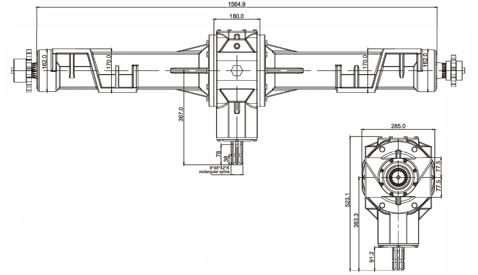 Round Baler Gearbox Speed Reducer Agricultural Machinery Harvester Gear Drive on Sale