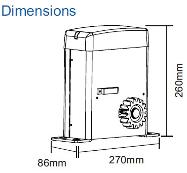 Easy Installation Automatic Sliding Gate Motor Light Duty Sliding Gate Opener for 300kg Sliding Gate Operator