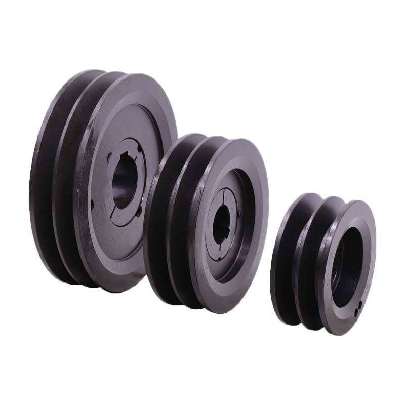 Heavy Duty Iron Phosphate Recovery Snatch Block Pulley Winch 2-Groove V-Belt Pulley in Nylon OEM Customized Support