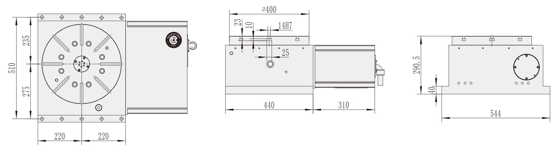 WT-H400 4 Axis Machine CNC Machining Center Parts CNC Turntable Rotary Table for CNC Machinery
