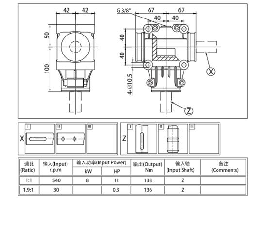Agricultural Machinery Bevel Gearbox Carden Drive Tractor Pto 540 Gear Box Reducers TMR Animalfeeder Mixer Gearbox